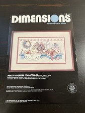 VTG Dimensions Counted Cross Stitch Kit Pretty Country Collectibles 3664 OPEN