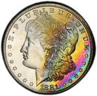 1881-S Morgan Silver Dollar - PCGS MS 65 Monster Toned