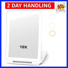 10X Magnification Rechargeable Makeup Mirror for Travel, Makeup Mirror with 8...