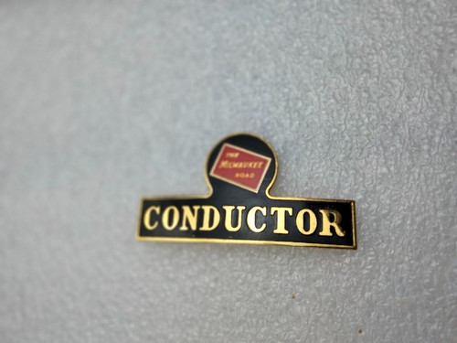 Milwaukee Road Conductor Train Hat Badge Pin Insignia Same Day Shipping