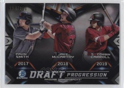 2019 Bowman Draft Chrome Progression Refractor Pavin Smith Jake McCarthy o7m