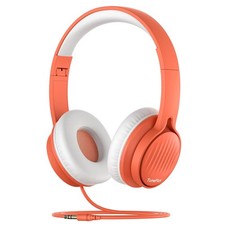 Kids Headphones Wired Toddler Headsets 85dB Limited Volume Foldable-Orange