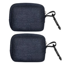2 Pieces Mini Pouch with 4 inches x 3 x 1.2 inches, Blue