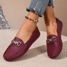 LADIES Womens Flats Slip on Office work Comfy Casual Pumps Loafers Fashion Shoes