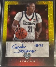 2024-25 Bowman's Best U Sarah Strong ISO Signatures Yellow Refractor Auto /75