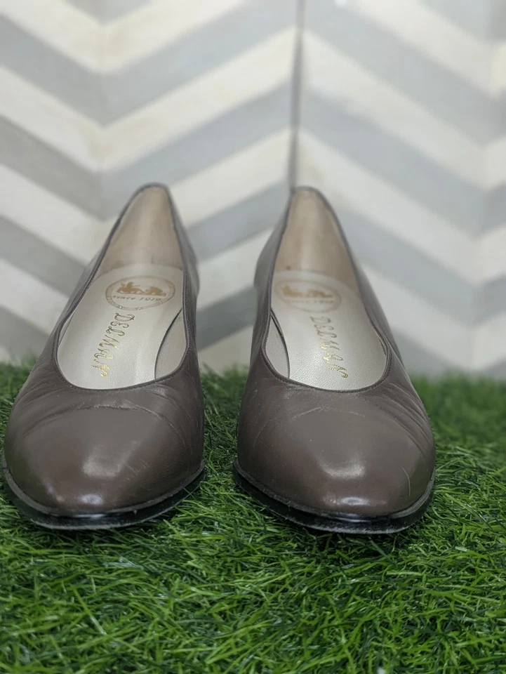 Vintage Delman Brown Pumps Shoes Classic Casual Womens Size 8 Made in Italy - Image 2 of 4