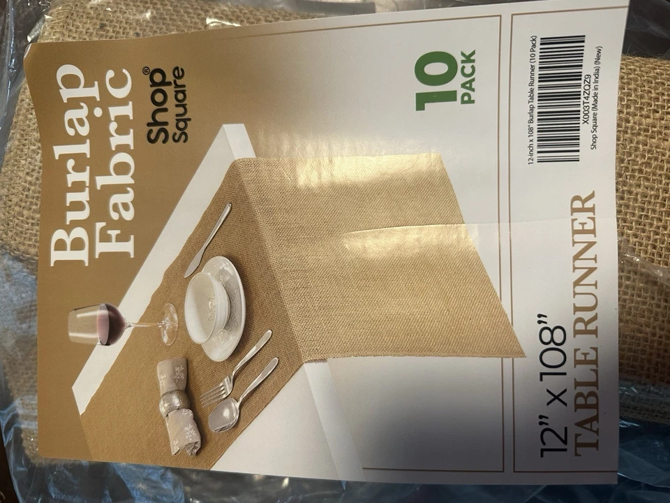 Burlap Table Runners 12" X 108" - Image 2 of 4