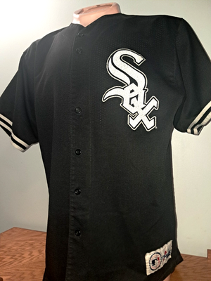 Vtg Majestic Frank Thomas Chicago White Sox 90's MLB Black