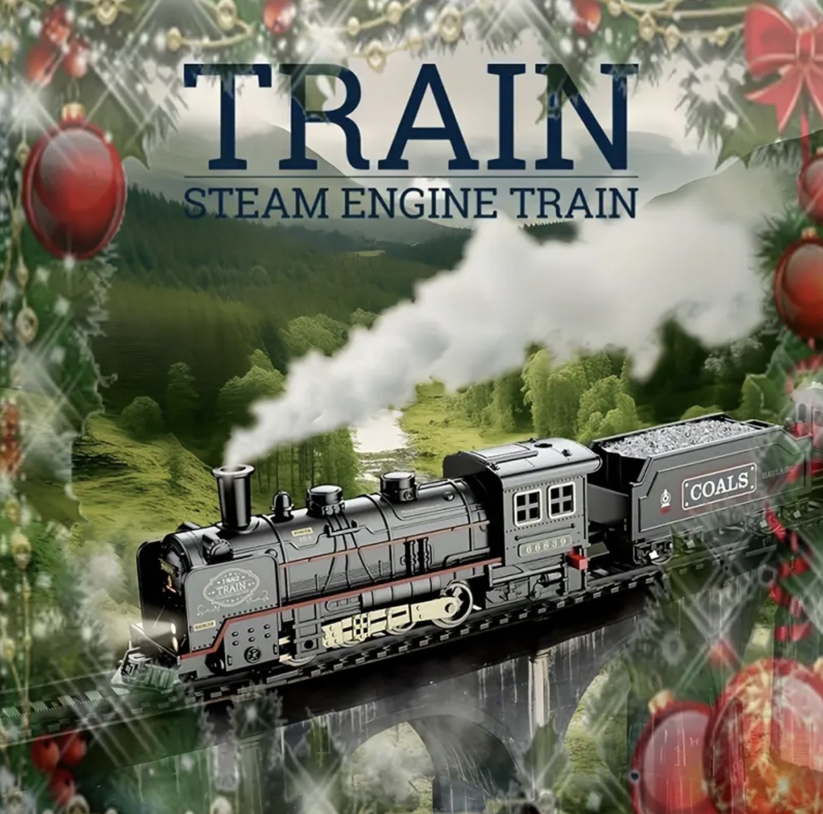 Battery-Operated Locomotive Train Set