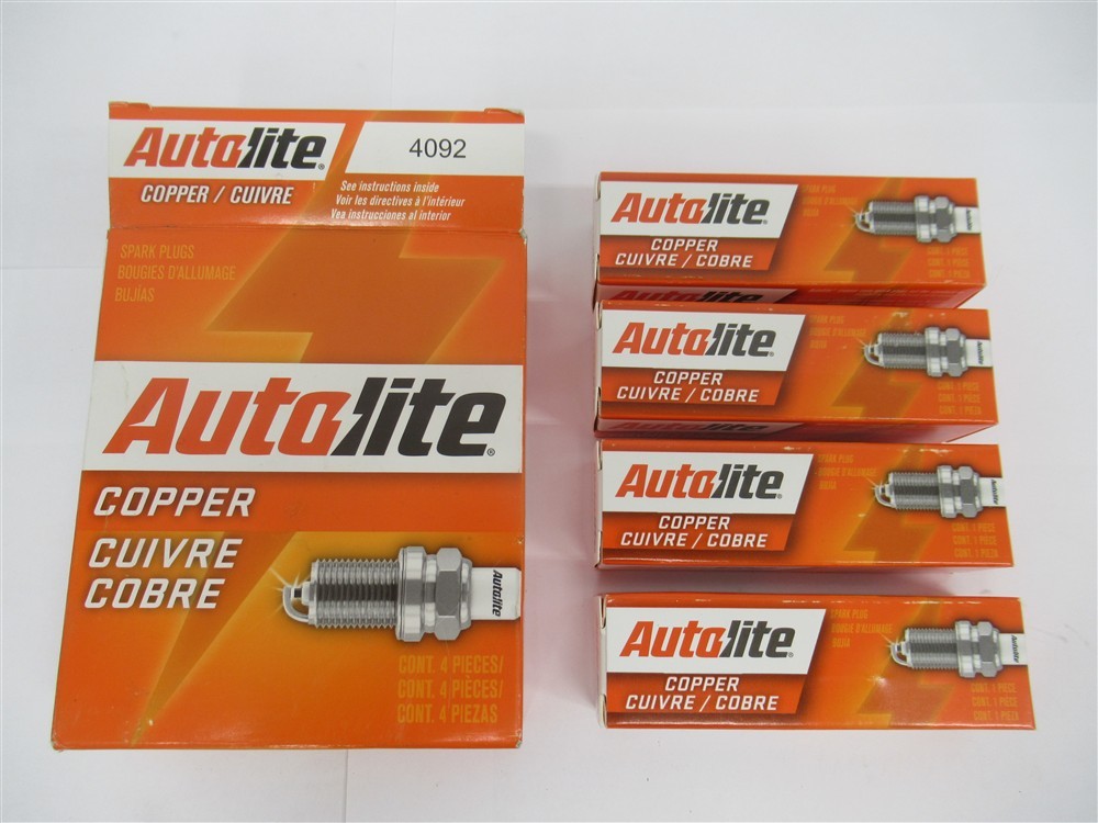 AutoLite Copper 4092 Spark Plugs 4 Pack 