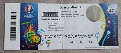 Collectors Used Ticket UEFA Euro 2016 #47 Germany v Italy Germany DFB France
