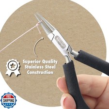 Beadalon Designer Series Flat Nose Pliers, Purple Vinyl-Free Grips, Stainless...