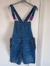Kids Girls Age 14 Shorts Dungarees Fair Trade 84% Cotton Blue
