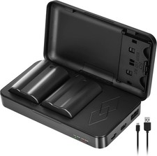 2X EN-EL15B Batteries and EN-EL15a Battery Charger Case for Nikon D750 Batter