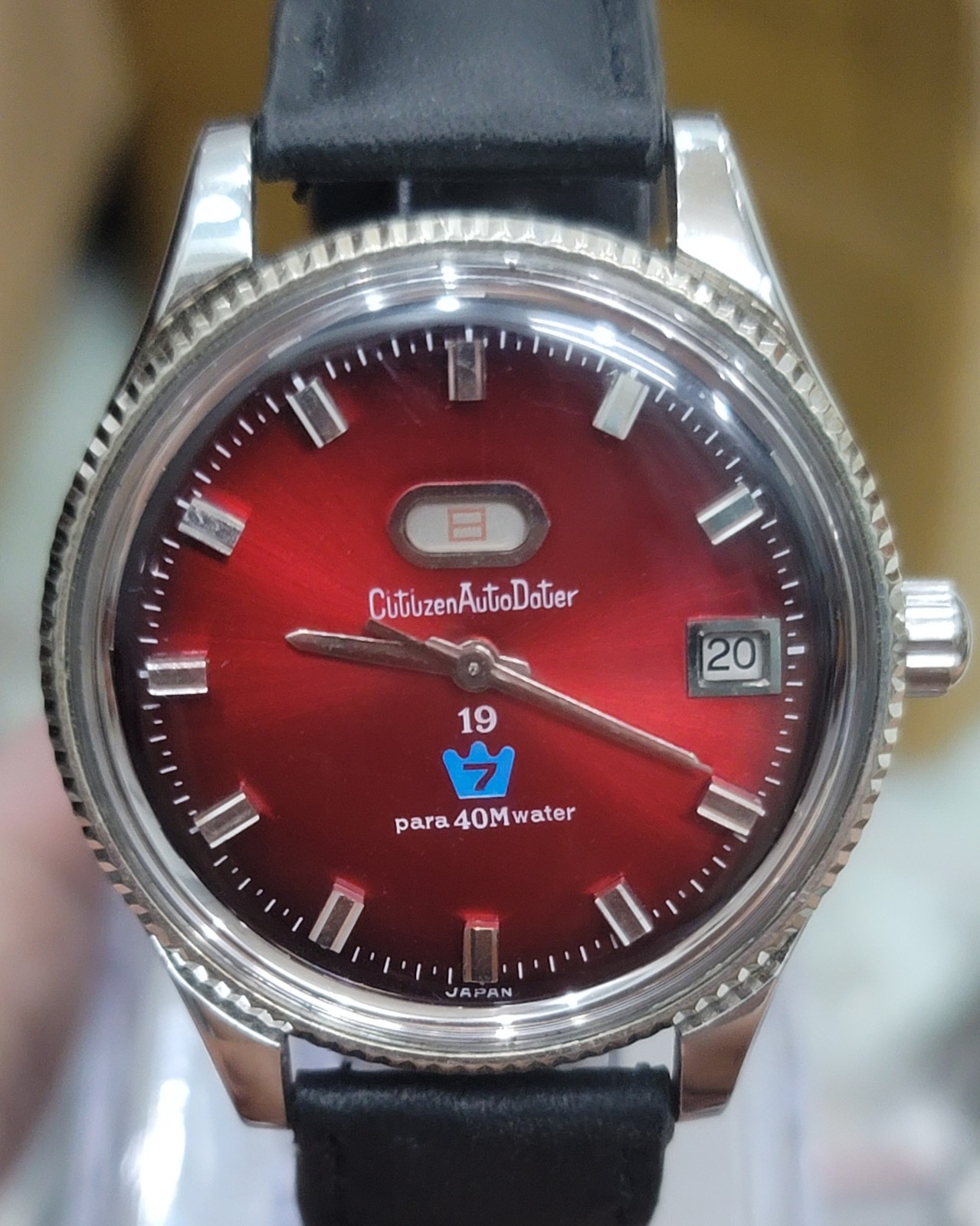 SS Rotor Automatic Auto Vintage Dater Men Jet Japan 19J Watch Citizen - vintagewatches.pk