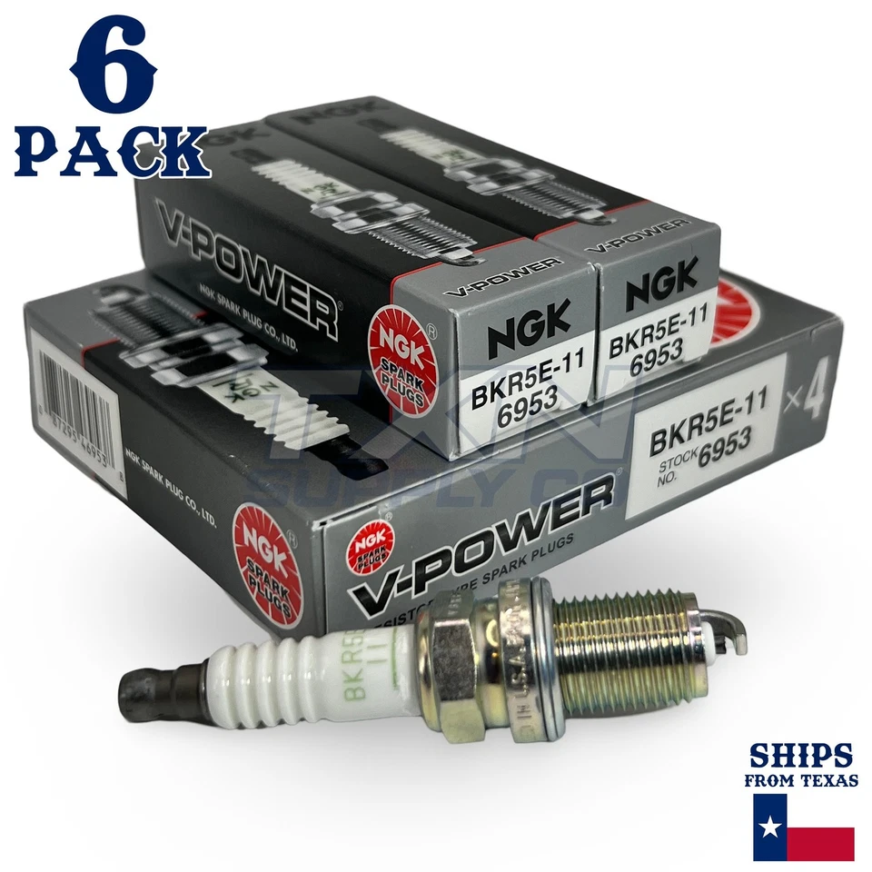 6 Pack NGK V-Power Spark Plugs 2003-2004 for Isuzu Rodeo 3.2L V6 - Image 2 of 3