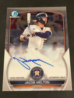 Jacob Melton 2023 Bowman Chrome Auto CPA-JML Prospect Autograph