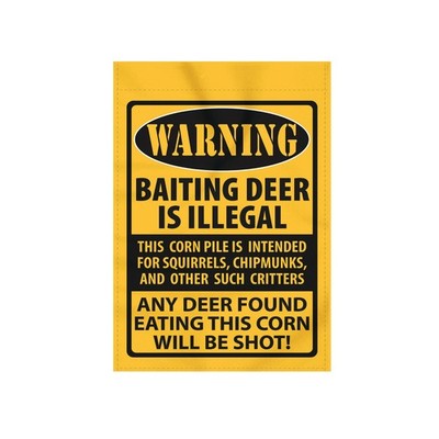 Rivers Edge Products Yard Flag, 14'' x 22'', Double Sided, Warning Baiting