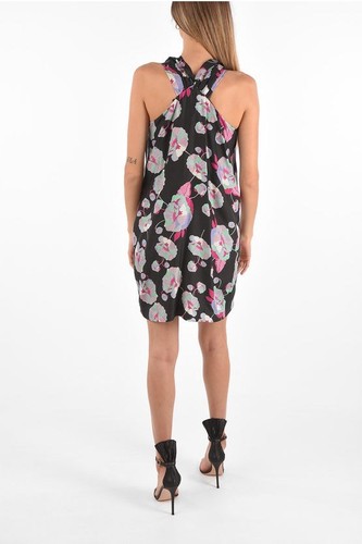 Isabel Marant Femmes Suzyli Imprimé Floral Noir Boho Soie Mini Robe Taille L 42 - Photo 3 sur 19