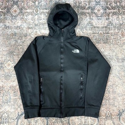 The North Face Pioneer Peak Hoodie Men S Black Fleece Lined Zip-Up Raglan Sleeve