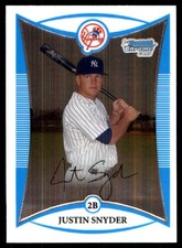 Justin Snyder 2008 Bowman Chrome #BCP181 Yankees MLB READ FREE SHIP AutographDen