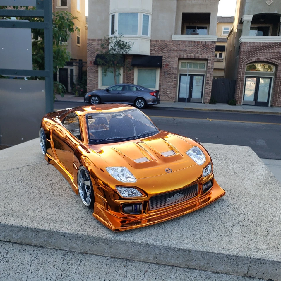 200mm 1/10 Custom Paint RX7 JDM 4Tec-2 drift HPI RDS DC10 YD2 MST TT02 Body Only - Image 2 of 4