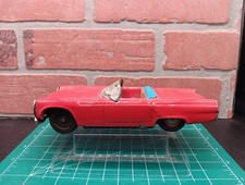 Vtg Bandai Ford Thunderbird Friction Toy Car 8" Tin/Metal Restoration Project