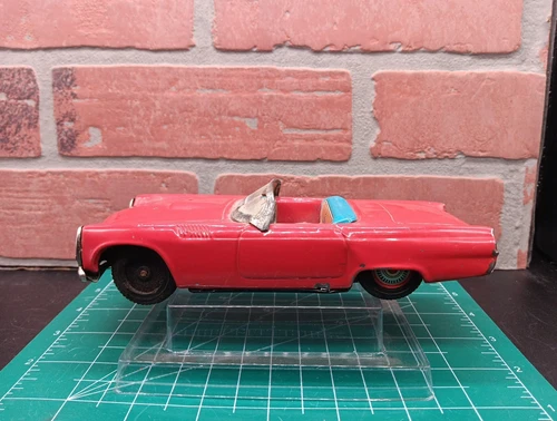 Vtg Bandai Ford Thunderbird Friction Toy Car 8" Tin/Metal *Restoration Project