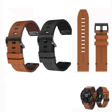 20/22/26mm Leather Watchband Strap Quick Wristband For Garmin Fenix 7X 7 6X 6 D