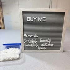 Wood & Felt Letter Board Sign — Removable Letters, Message Board Decor