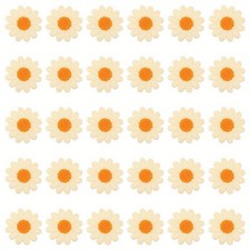 1box 30pcs Daisy Flower Polyester Knitted Appliques Costume Hat bag Ornament