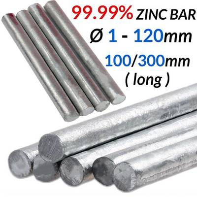 #ad #ad 99.99% Zinc Rod High Purity Zn Ingot Bar Anode Electroplating Ø1 120mm 100 300mm $1069.38