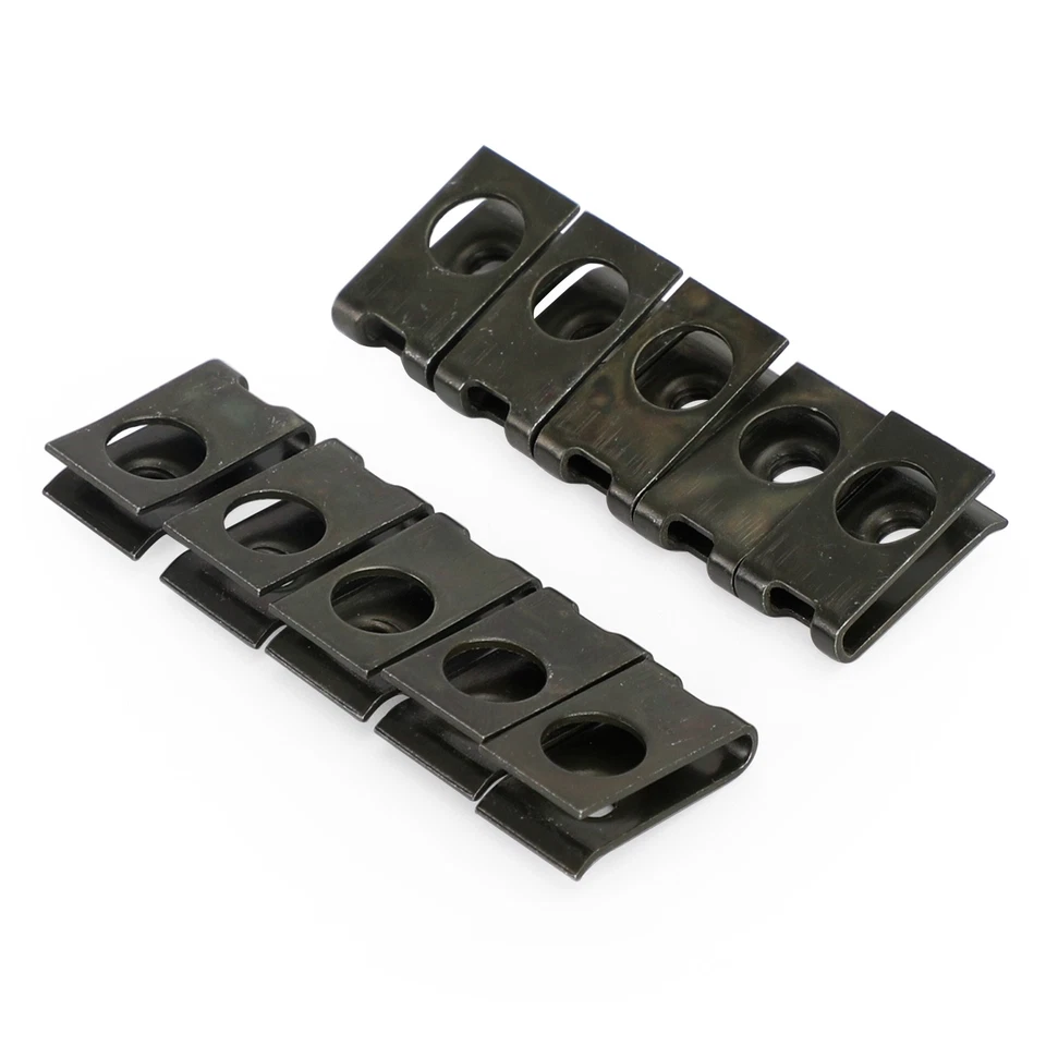 5MM M5 THREAD ZINC PLATED SPRING SPIRE C CLIPS U NUTS SPEEDCLIPS CHIMNEY QTY 10 Foto 2 de 4