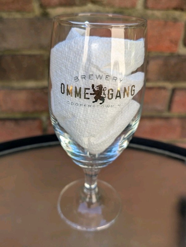 Ommegang Brewery Cooperstown N.Y.  Tulip Style Beer Glass