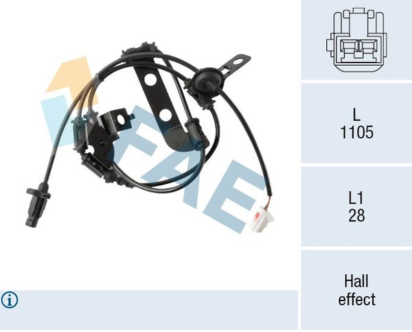FAE ABS Sensor Raddrehzahl Hinten Links FüR KIA Sportage Hyundai IX35 Ix35 SL-image