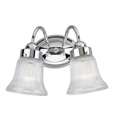 Progress Lighting 2-Light Glass Traditional Bath Vanity P3288-09, Brushed Nickel