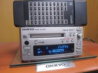 ONKYO MINIDISC RECORDER MD-101A シルバー ONKYO MD-101A MD MiniDisc Recorder Player w/ Remote Control Tested