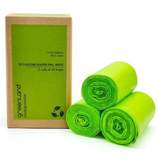 Biodegradable Diaper Pail Bags Compatible with Ubbi Lemon Scented 75 Bags,...