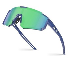 Youth Baseball Sunglasses for Kids - Polarized Sunglasses A06-deep Blue/Green