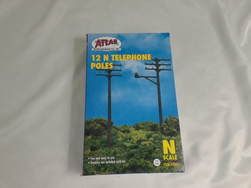 Juego de 12 postes telefónicos escala N Atlas 2801 | Zustand: New