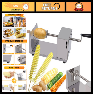 Curly Fry Cutter - Manual Spiral Potato Slicer for French Fries, Veggies & BBQ