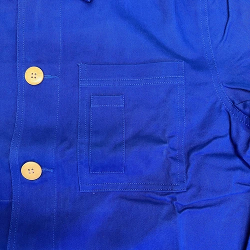 CPG CODEGRAPHY WORLDWIDE 4 Pocket Button Up Shore Coat Men's Sz L Blue image 3