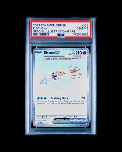 Pokemon OBF 222/197 - Obsidian Flames Eiscue ex Special Illustration Rare PSA 10