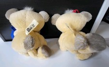 2x Pimboli Plüschbär Stofftier rosa Nase, ca.15cm, ohne Etikett-vintage 