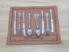 Vintage "Little Darlin" 11 Pc Child's Aluminum Flatware Silverware Set Germany