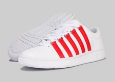K-Swiss Mens Classic Lx 03343 11 White/red  Men's Tennis Shoe's 