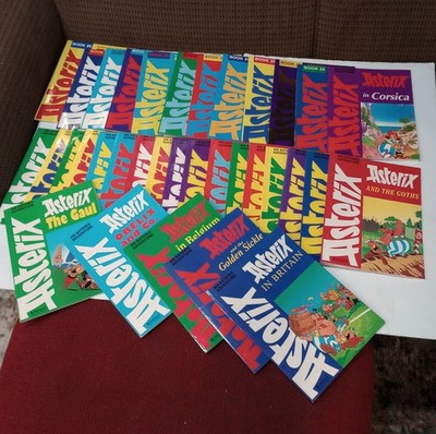 Vintage Asterix Adventure Lot Bundle Of 34 Paperback Books - Goscinny & Uderz