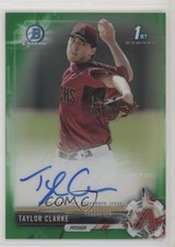 2017 Bowman Chrome Prospect Retail Green Refractor 20/99 Taylor Clarke Auto 4wf