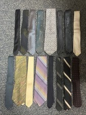 Neckties 100  Silk  Polyester  Various Brands  Colors - Lot of 16