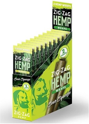 ZIG-ZAG Hemp 25-Pack - Sour Squeeze (2 Per Pack) 100% Natural, Slow-Burning